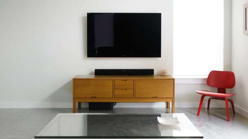 Coin TV parfait de style minimaliste